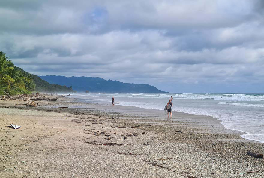 Pristine beach with white sand