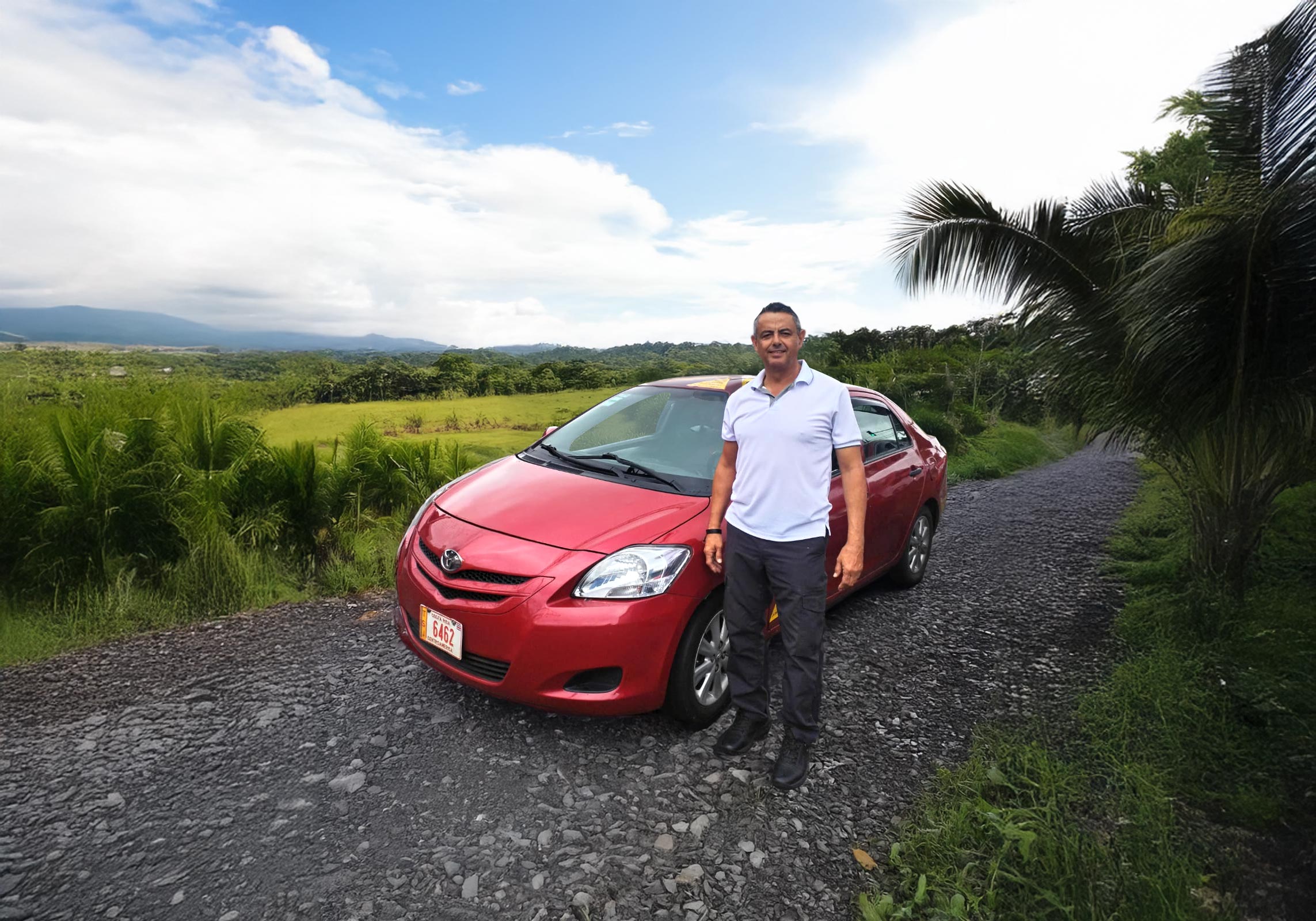 Mario Miranda with his tour vehicle